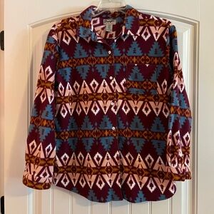 Wrangler Maroon and Pink Geometric Shirt